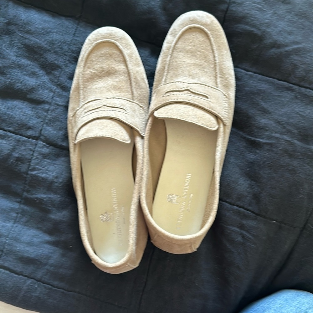 Clorinda Antinori Womens Loafer Size 38.5 M Suede Handmade In Italy
